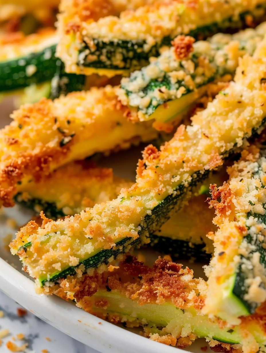 Keto zucchini fries on a cooling rack