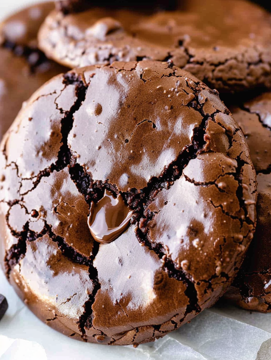 Close up of crinkled top cookie