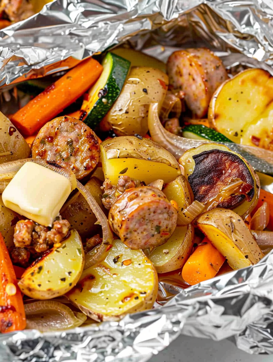 Air Fryer Sausage Foil Packets