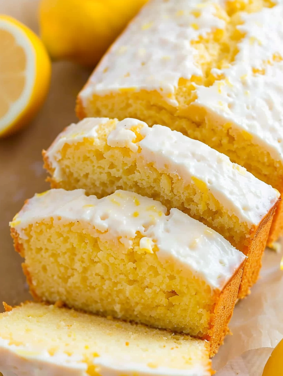 Keto lemon loaf fresh out of the oven