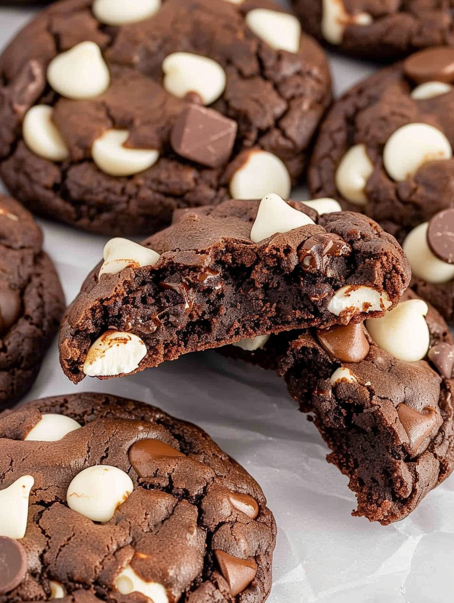 Close-up of cookies with chocolate chunks