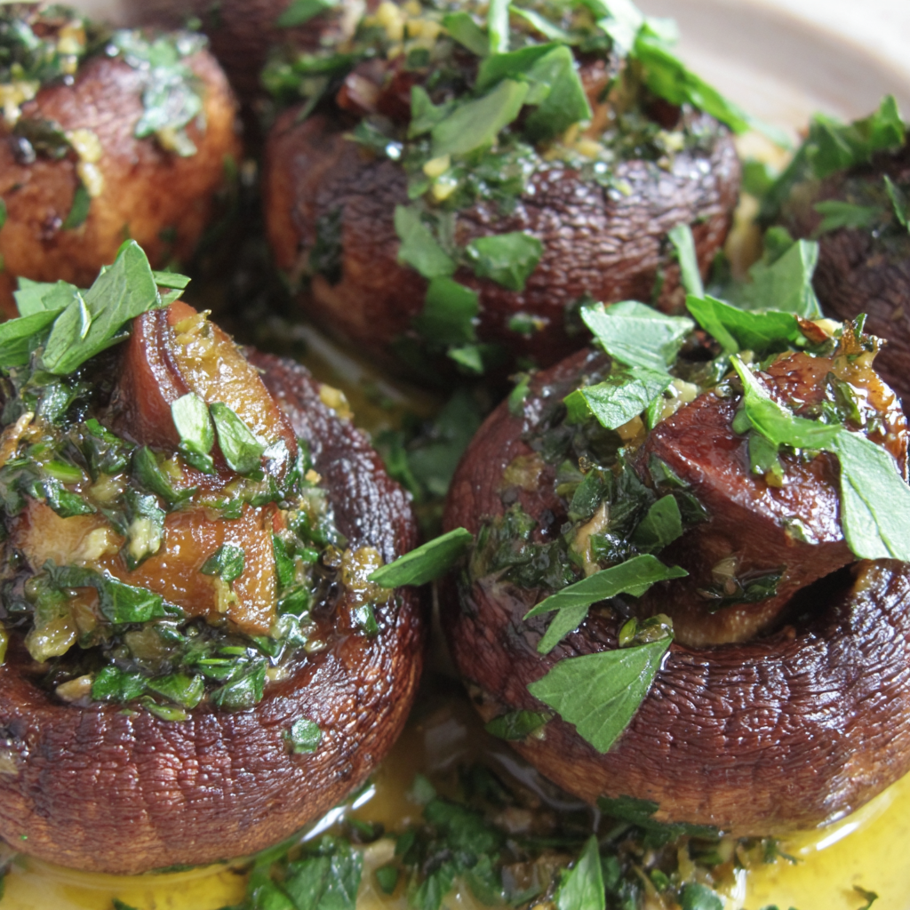 AIP Garlic Herb Stuffed Mushrooms