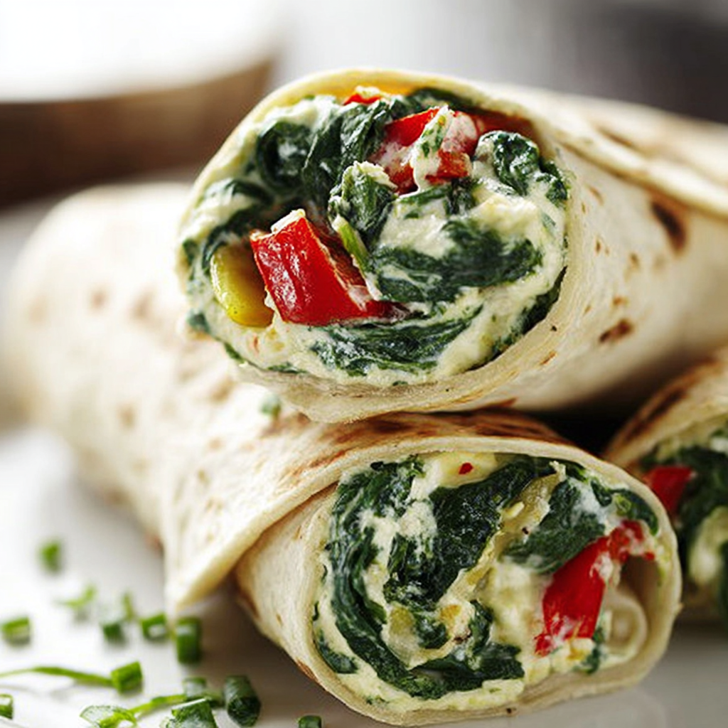 Creamy Spinach Feta Wraps