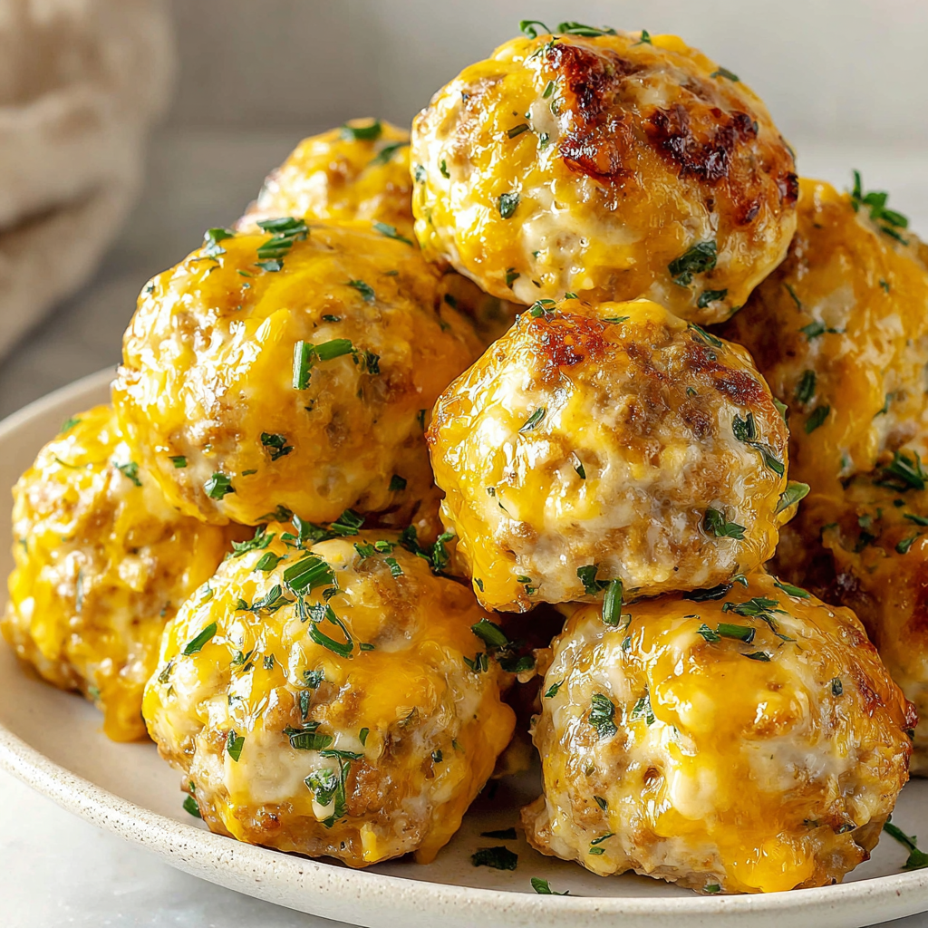 Turkey sausage balls served with dipping sauces