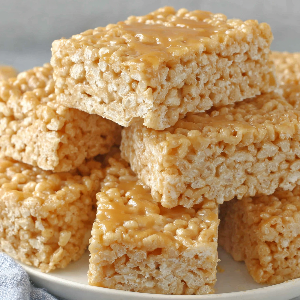 Caramel Rice Crispy Treats