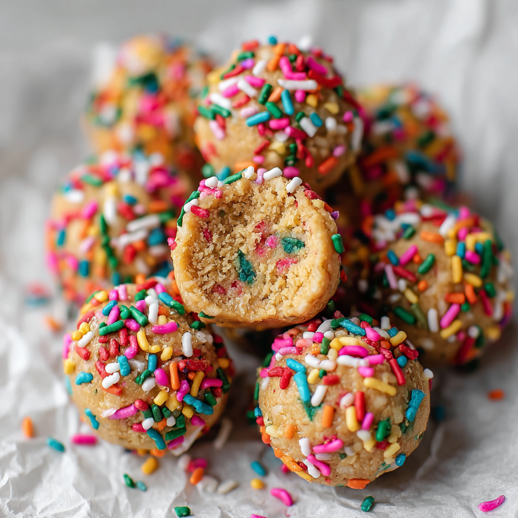 Cake Batter Protein Balls