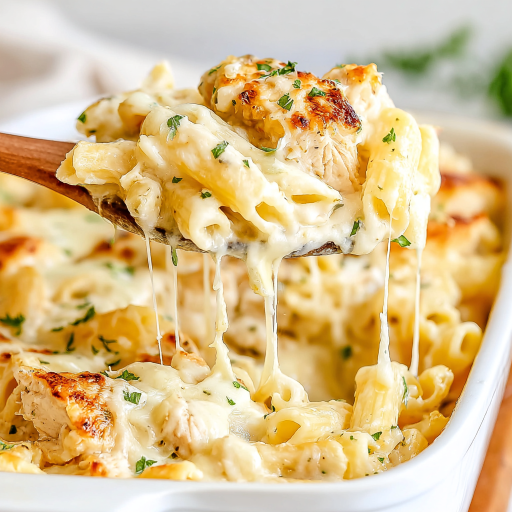 Chicken Alfredo Bake