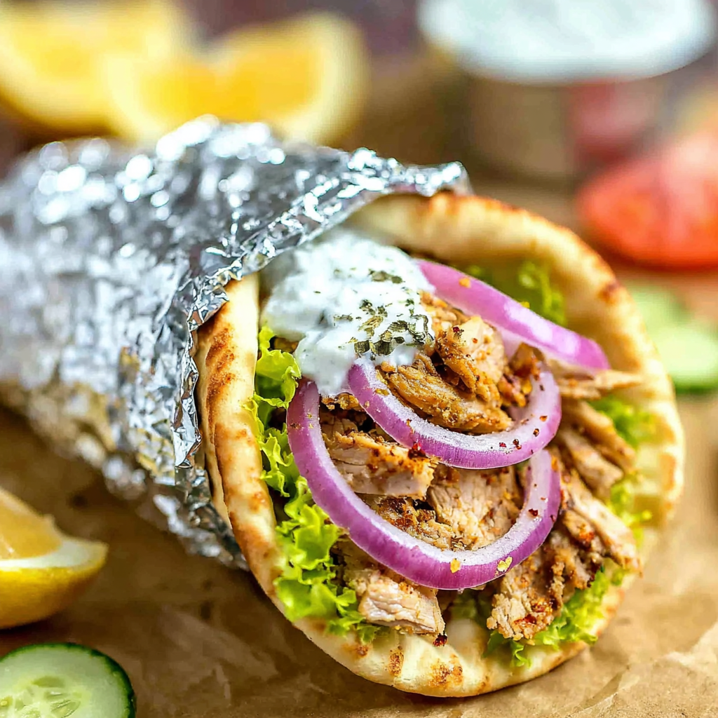 Homemade Slow Cooker Chicken Shawarma
