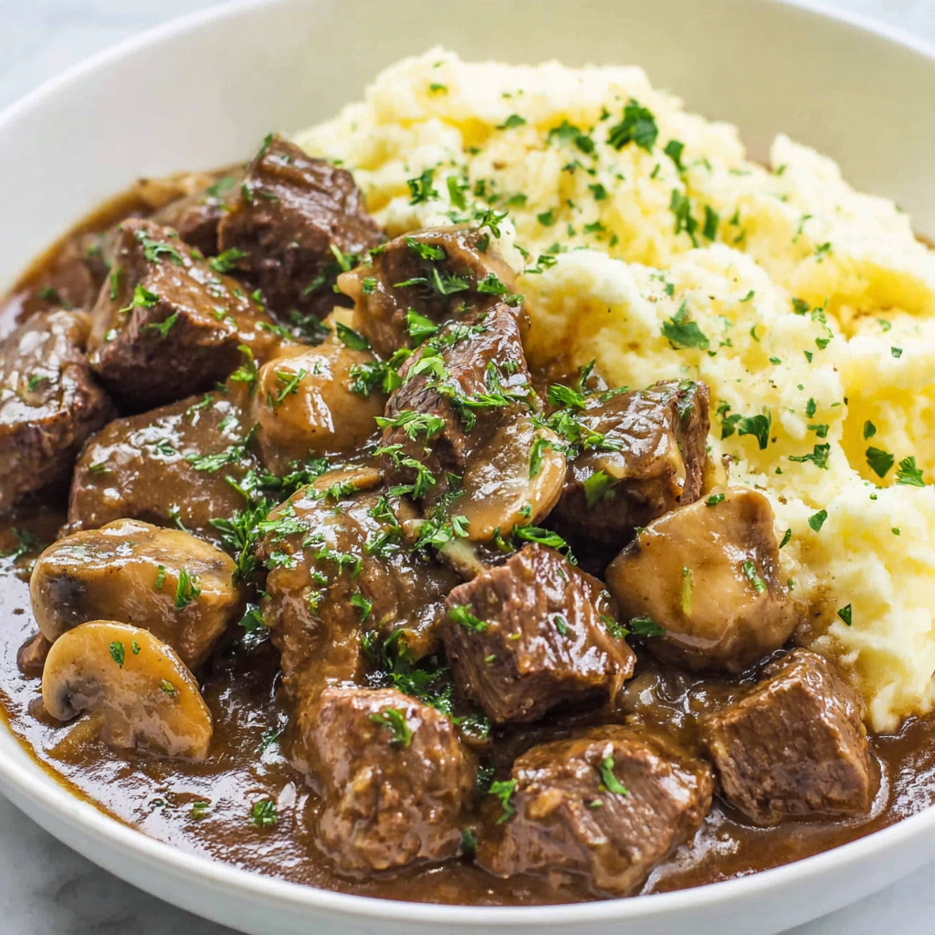Easy Beef Tips with Savory Gravy
