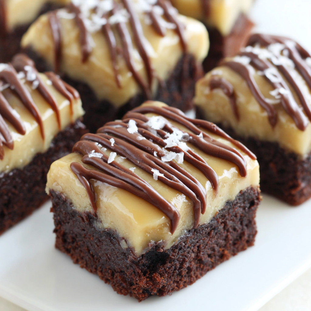 Salted Caramel Coconut Brownies