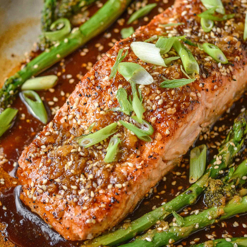 30-Minute Garlic Ginger Glazed Salmon (Gluten Free!)