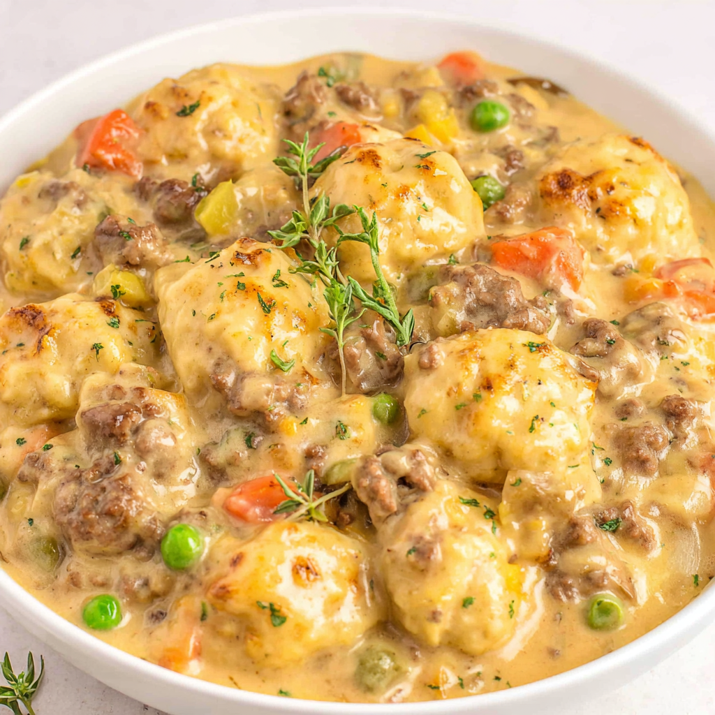 Ground Beef and Dumplings