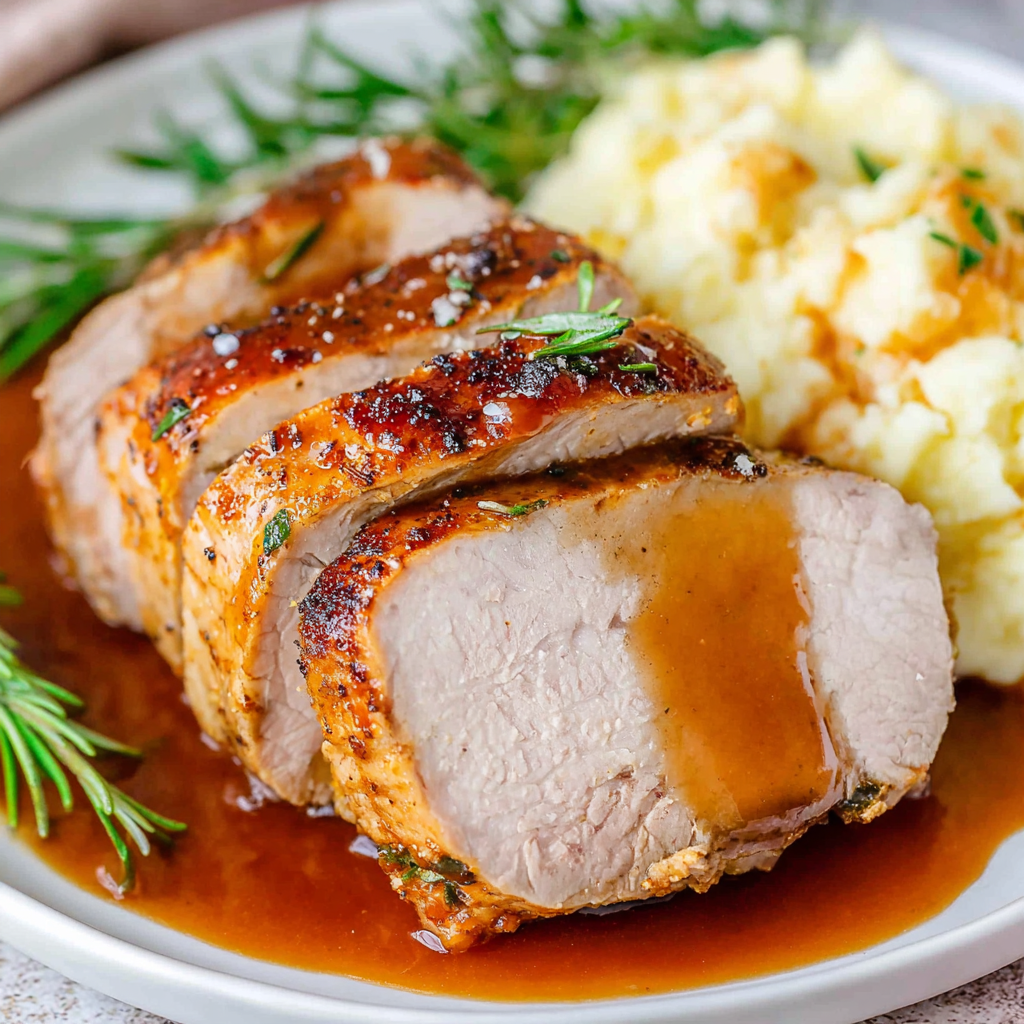 Simple Pork Loin Roast with Gravy