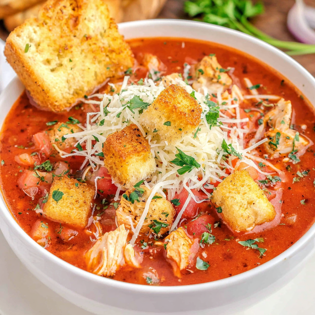 Crock Pot Chicken Parmesan Soup