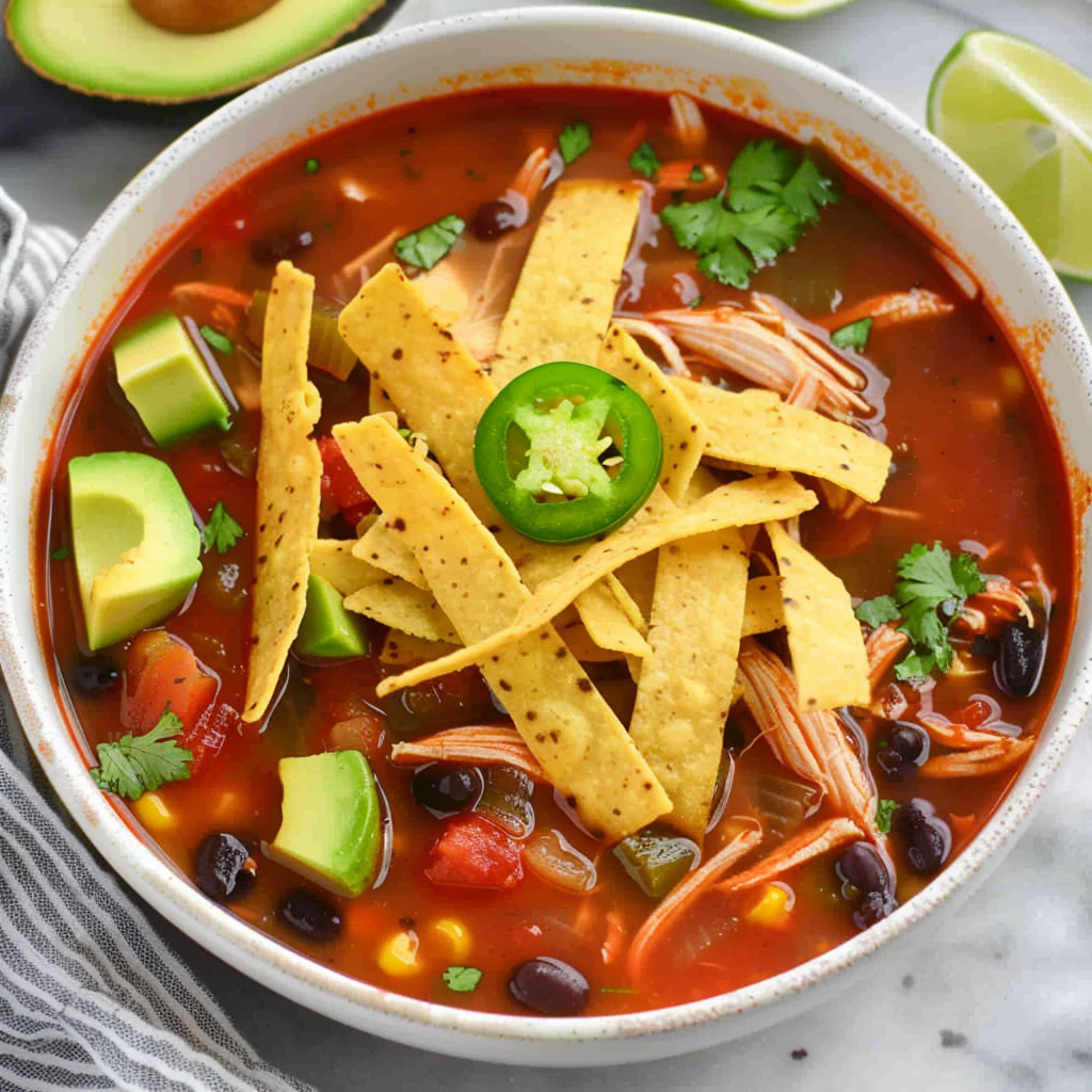 Hearty Chicken Tortilla Soup