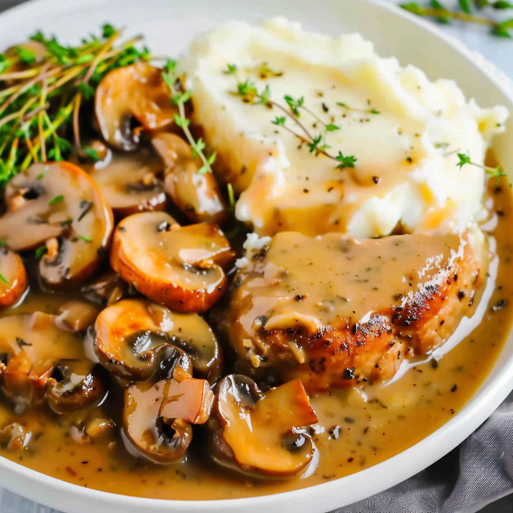 Mushroom Gravy — Rich & Hearty Mushroom and Onion Gravy