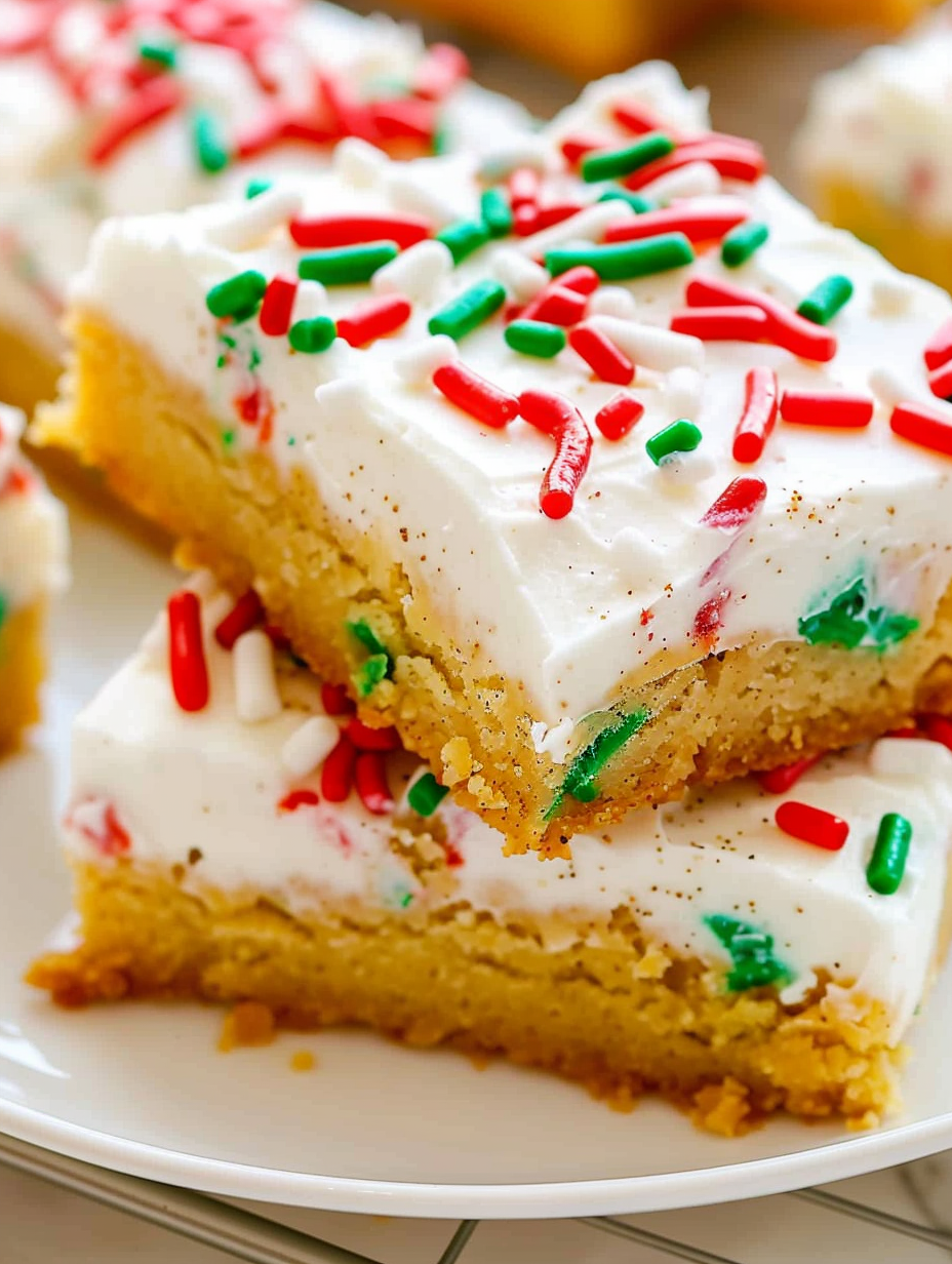 Snickerdoodle bars in an 8x8 pan before frosting
