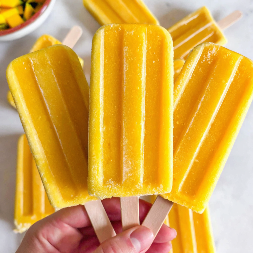 Mango Popsicles - Homemade Vegan Recipe