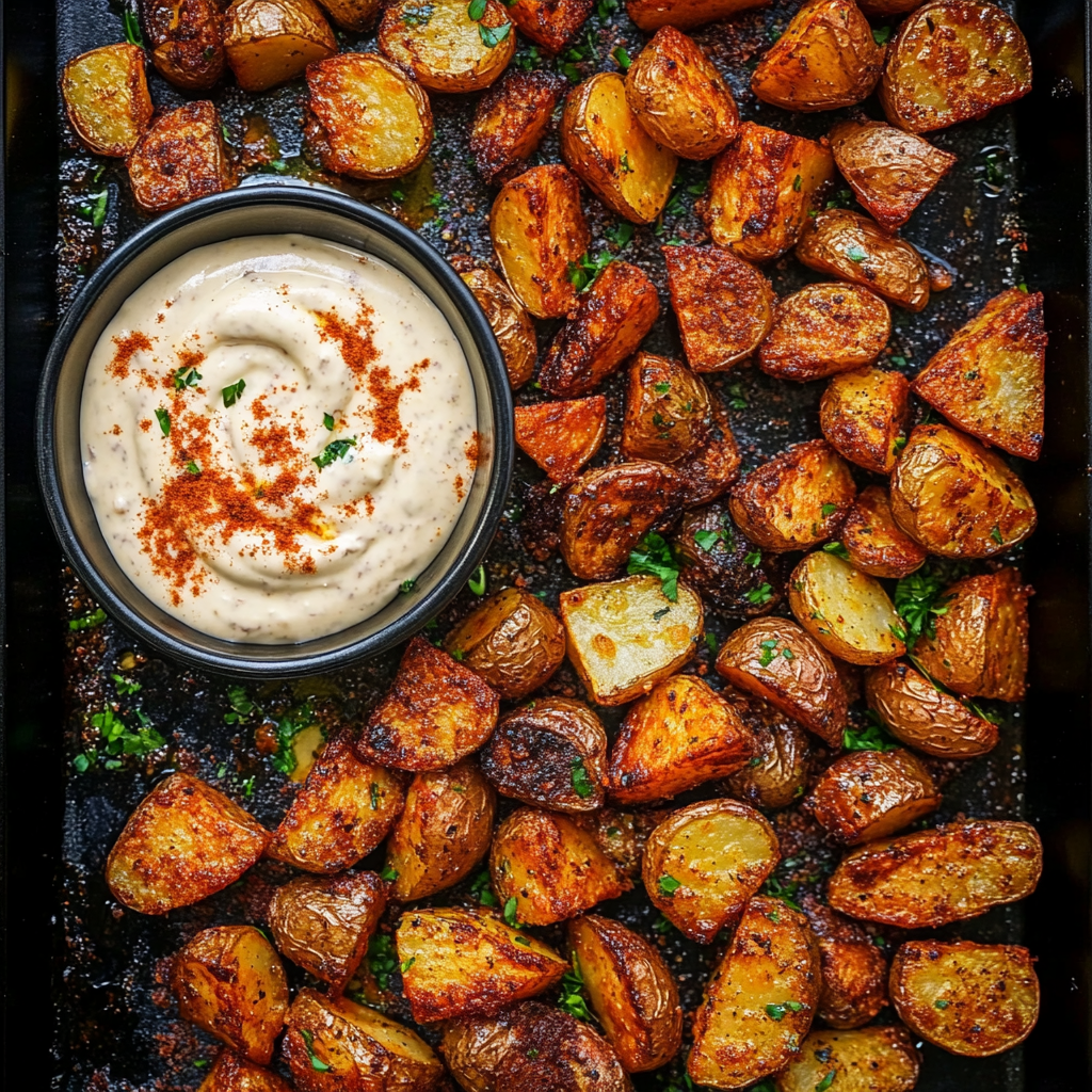 Crispy Roasted Potatoes with Chipotle Aioli