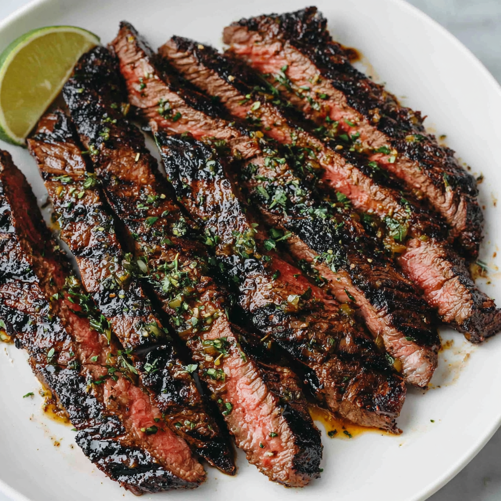 Charred and Juicy Marinated Skirt Steak