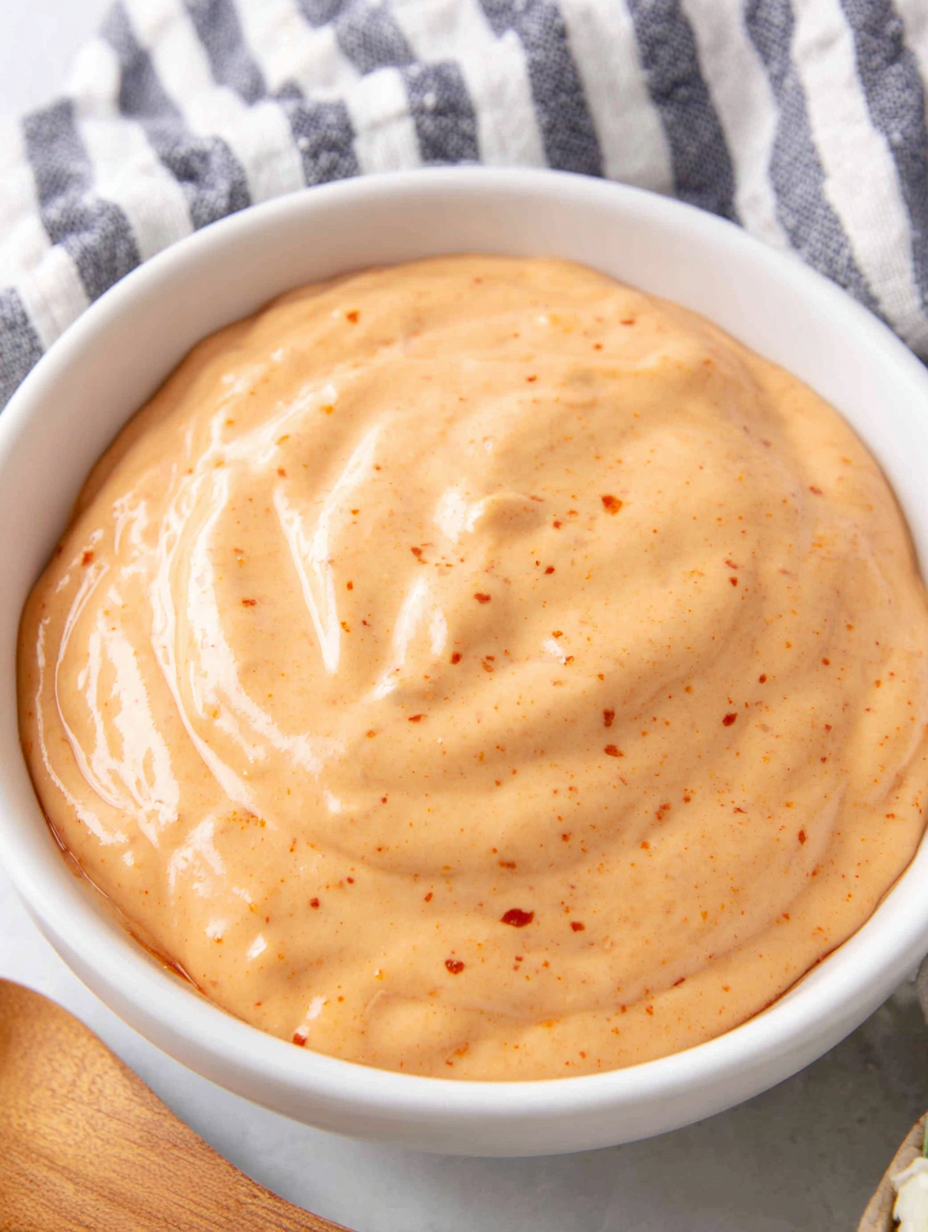 Sauce drizzled over fries