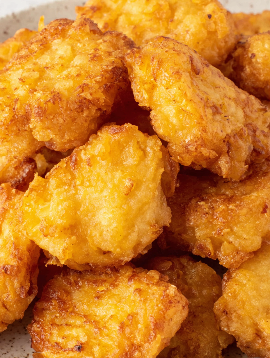 Close-up of nugget cross-section showing tender interior