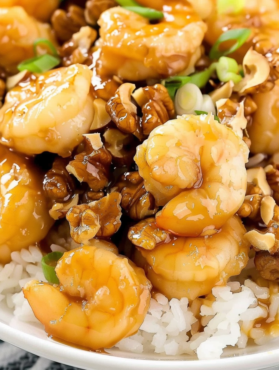 Crispy Honey Walnut Shrimp in a serving bowl