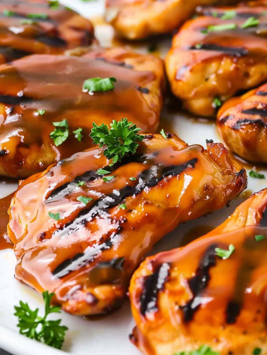 Close-up of honey barbecue sauce on a basting brush