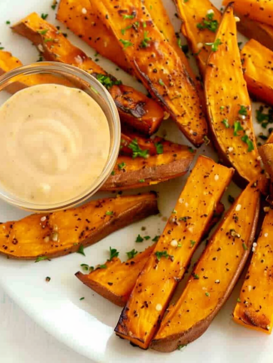 Dipping a wedge into spicy honey mustard