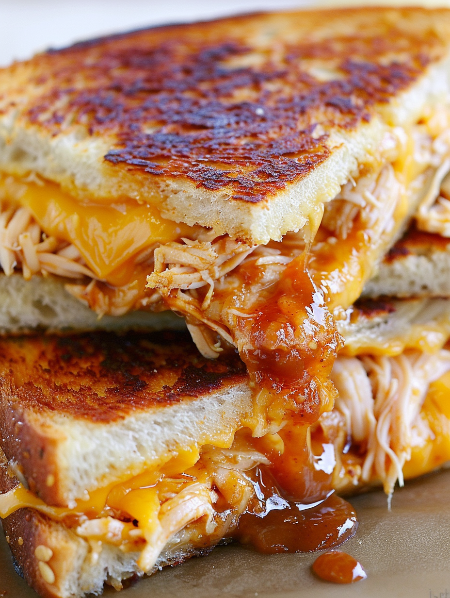Grilled cheese sandwich on skillet