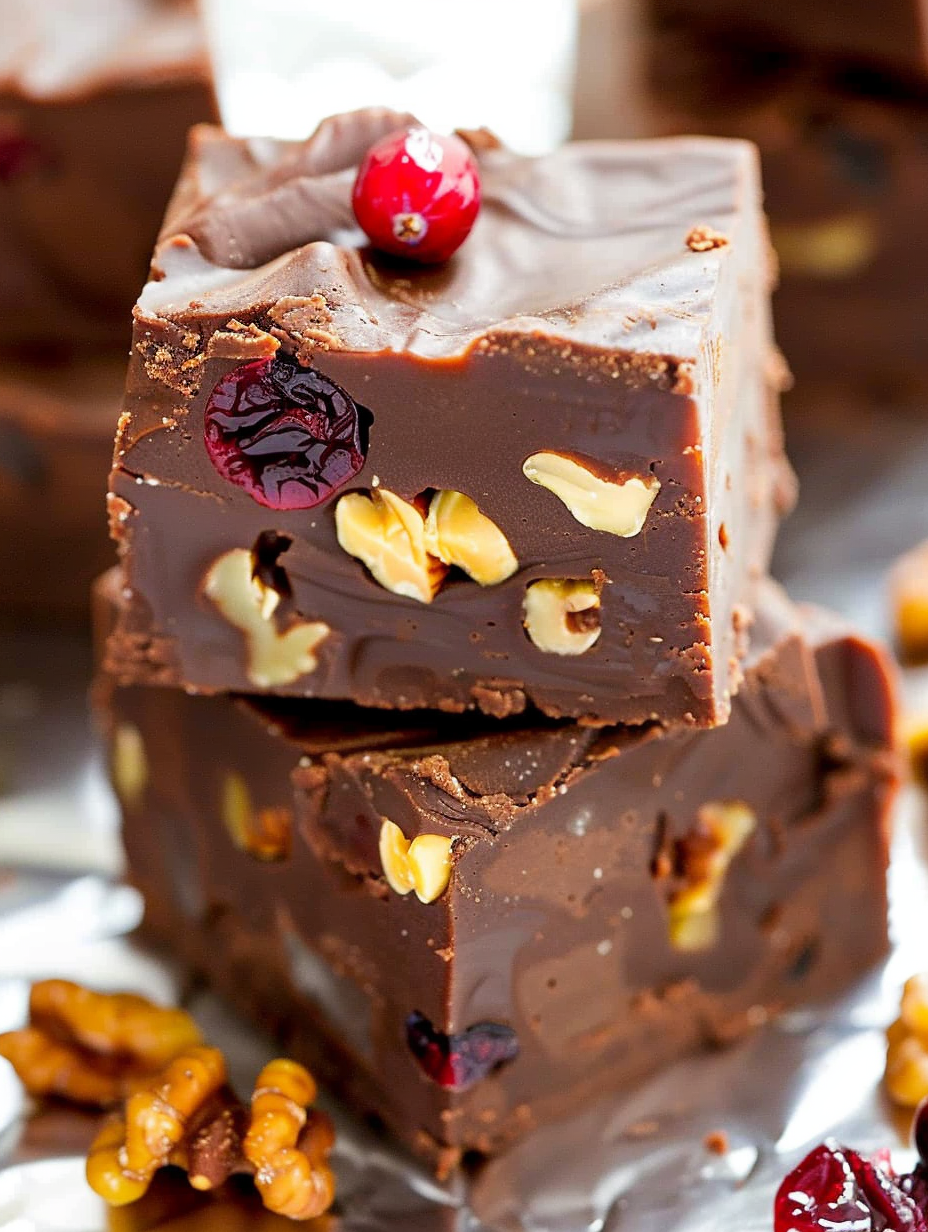 Fudge poured into an 8 by 8 inch pan ready to set