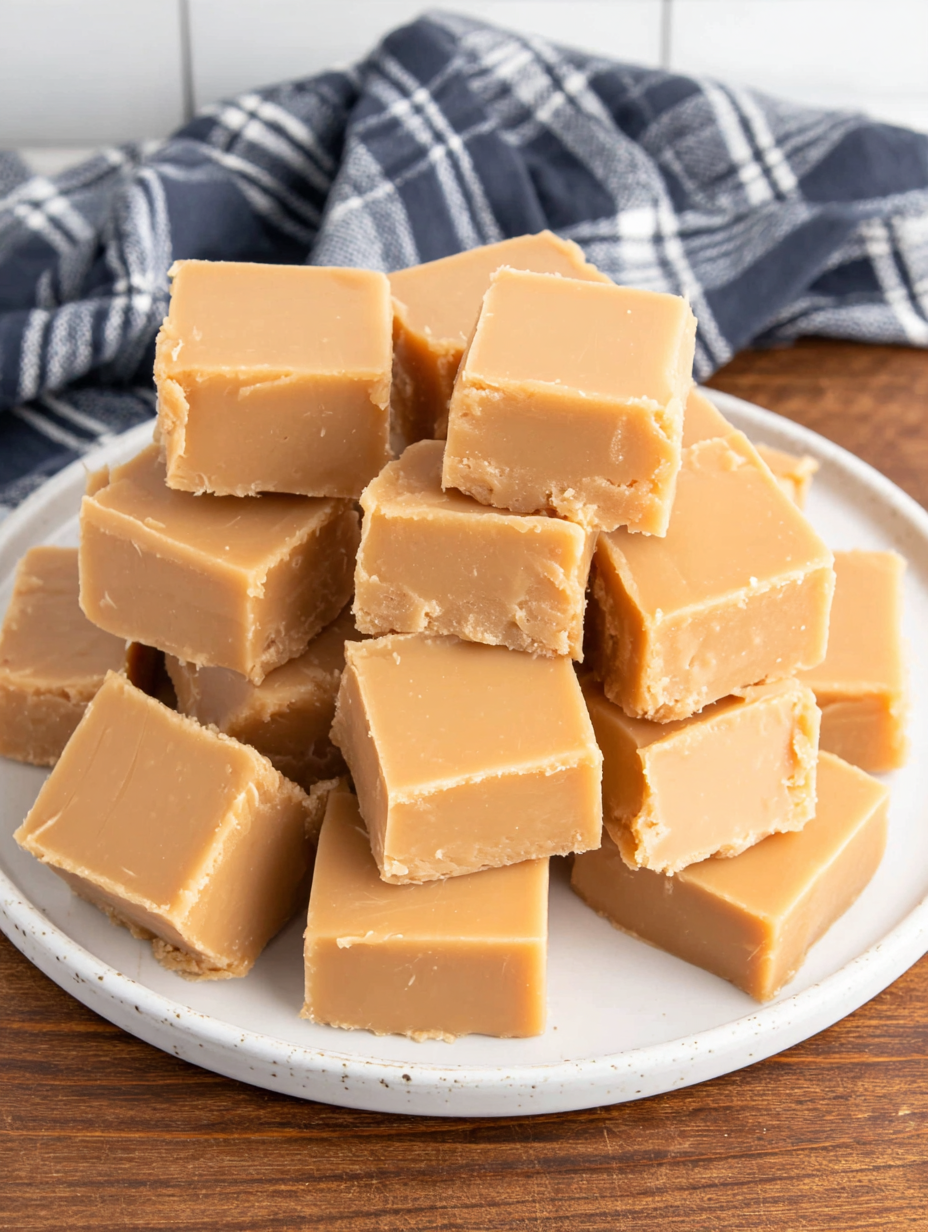 Close-up of caramel fudge in pan