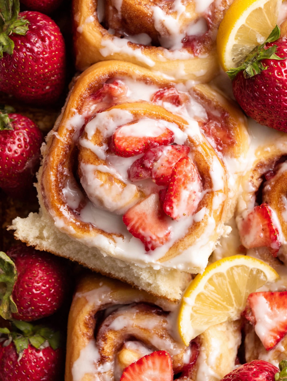Strawberry jam simmering in a pan