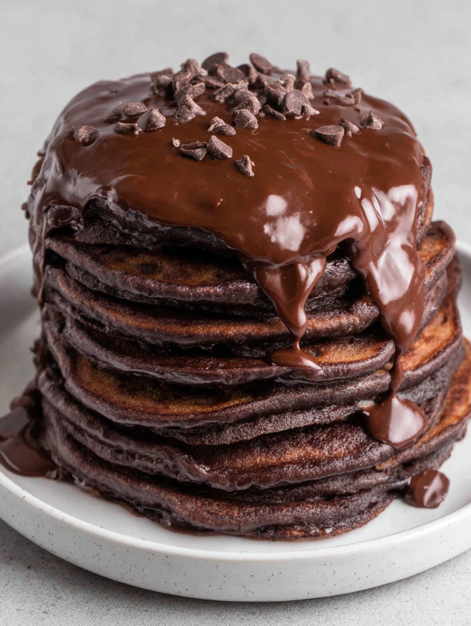 close up of chocolate chip pancake