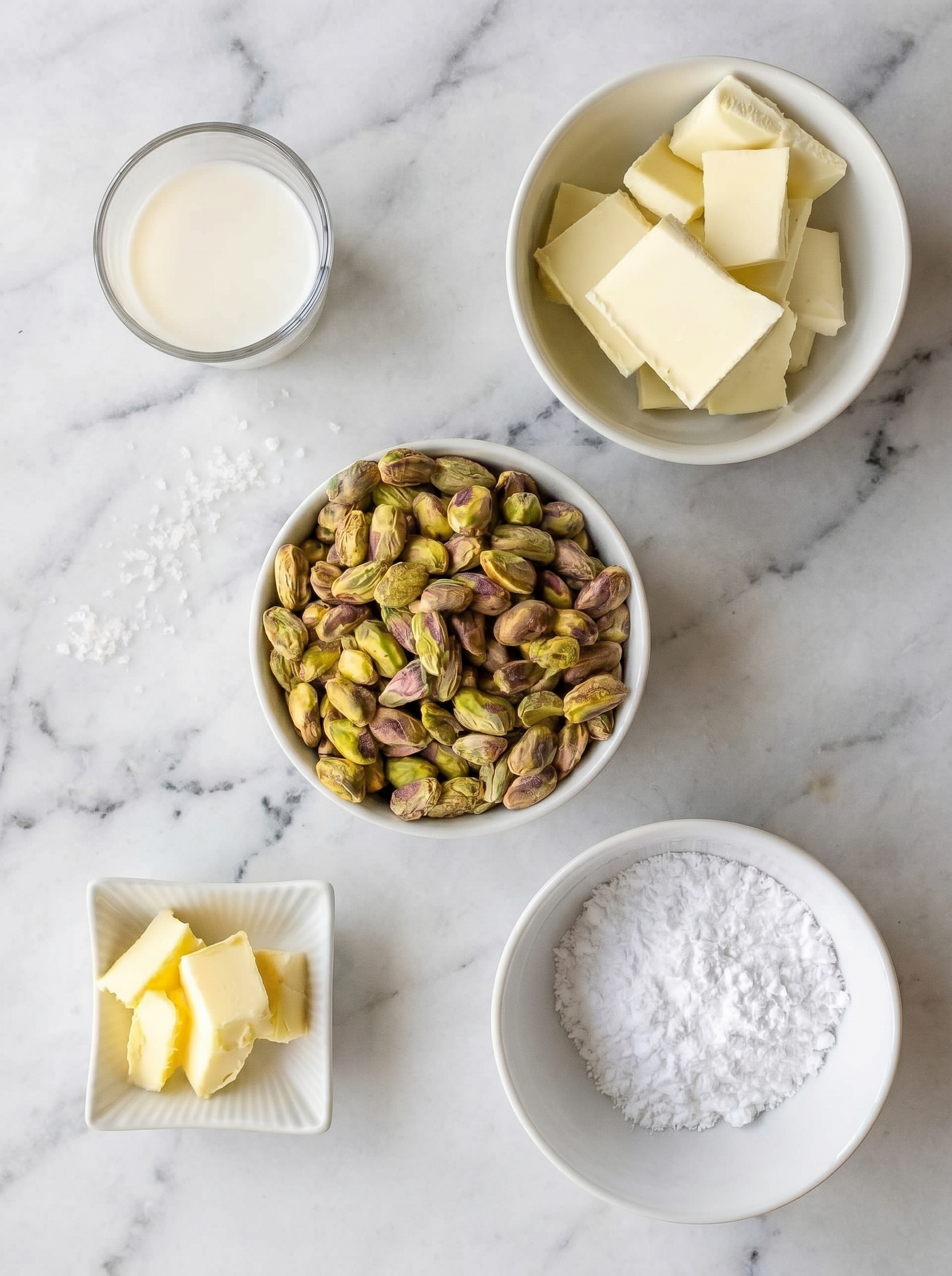 Pistachio cream spread in a small jar with spoons