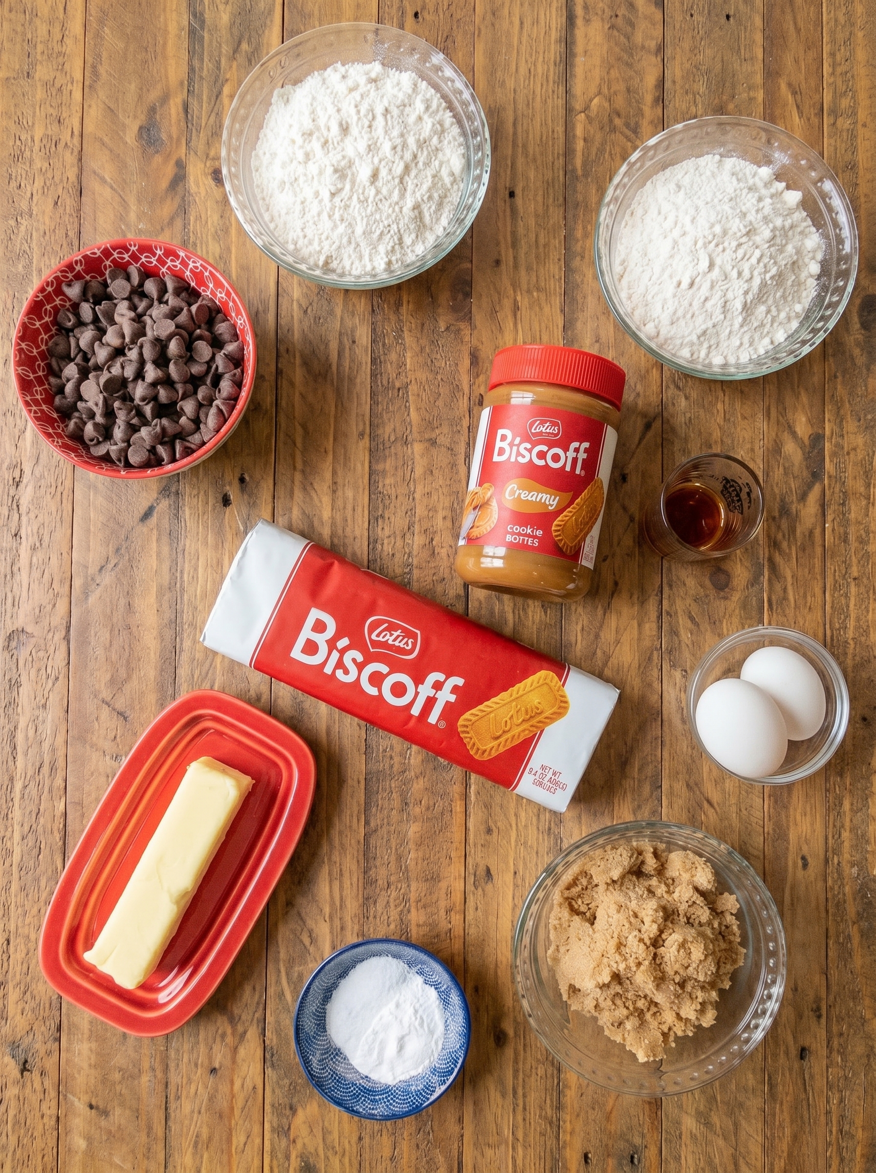 Brown Butter Biscoff Blondies in pan