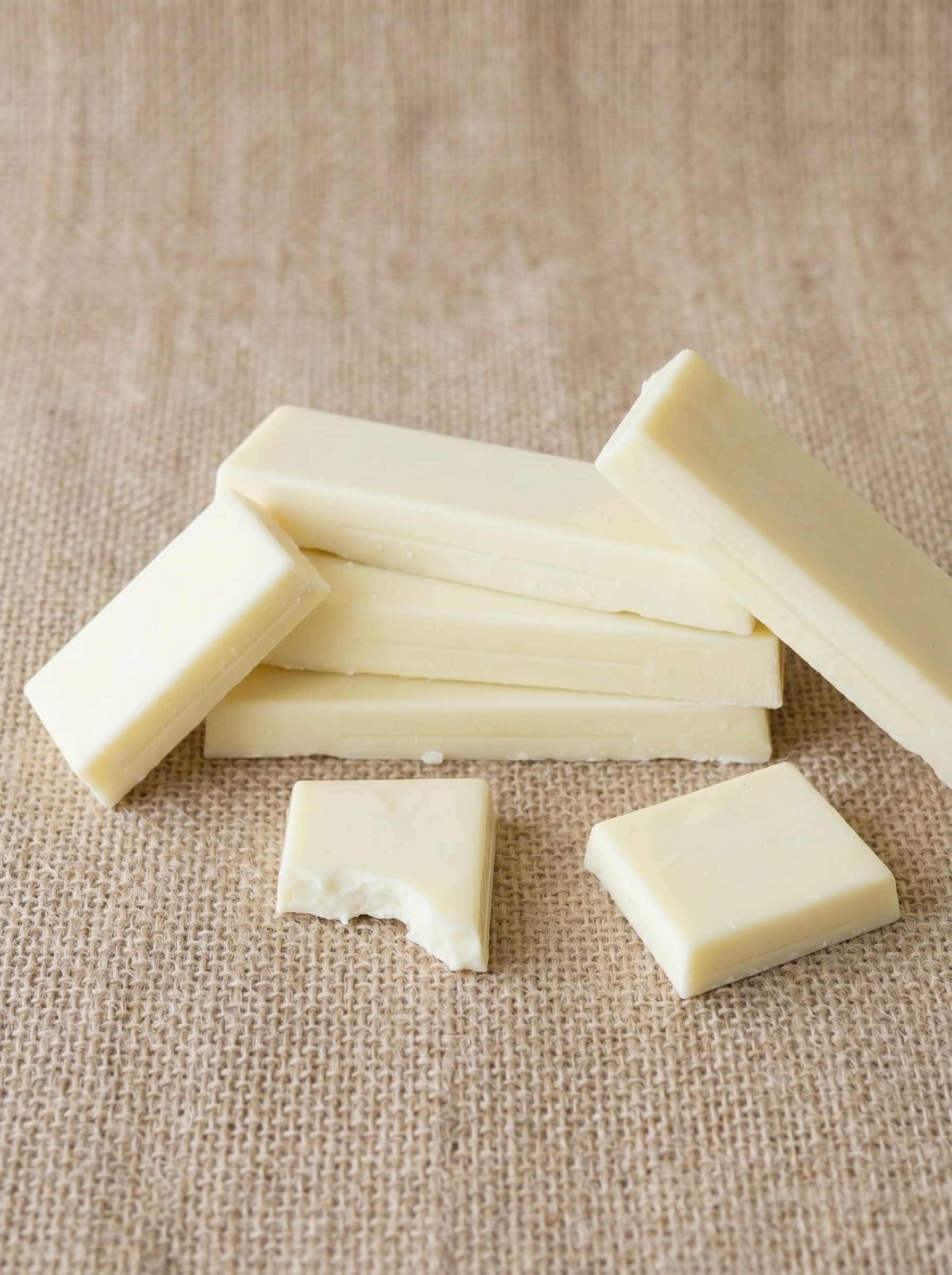 Close-up of homemade white chocolate texture