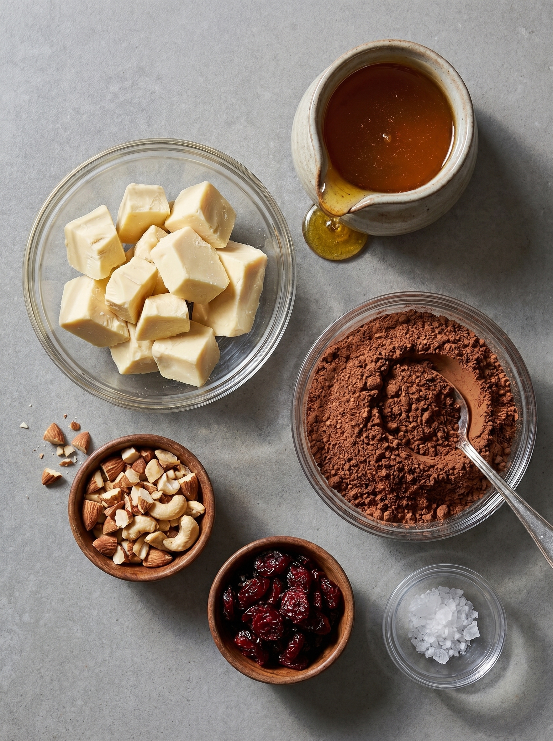 Homemade dark chocolate in mold with chopped nuts