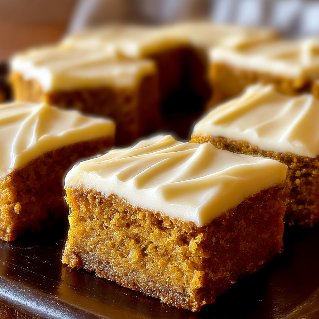 Old-Fashioned Pumpkin Bars with Cream Cheese Frosting