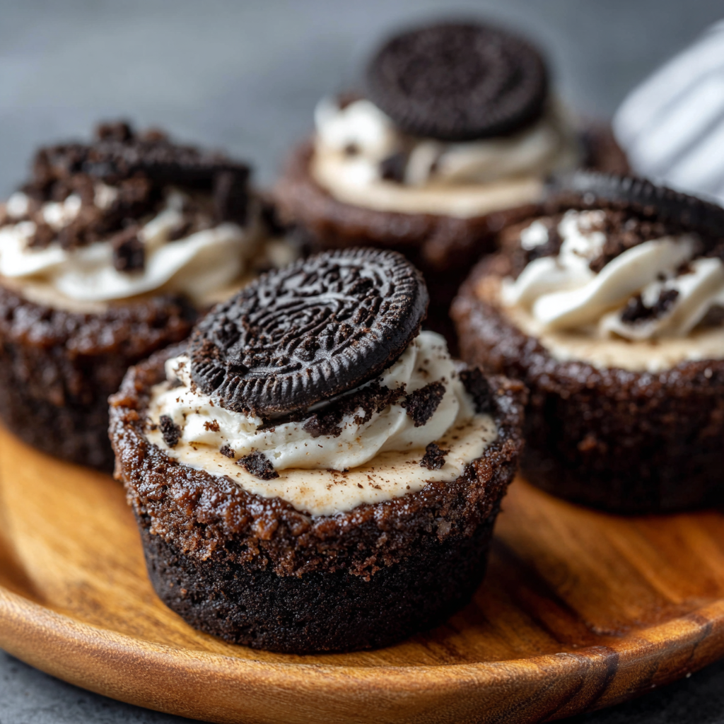 Oreo Cheesecake Cookie Cups close-up