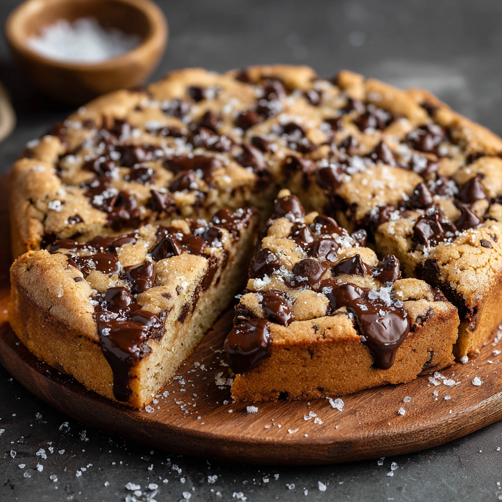 Giant Chocolate Chip Cookie Cake