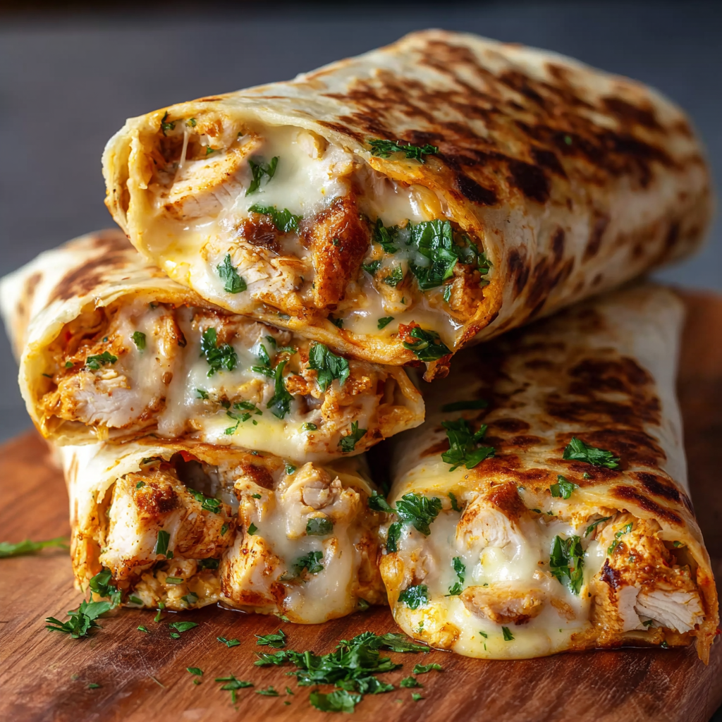 Preparing chicken filling for wraps