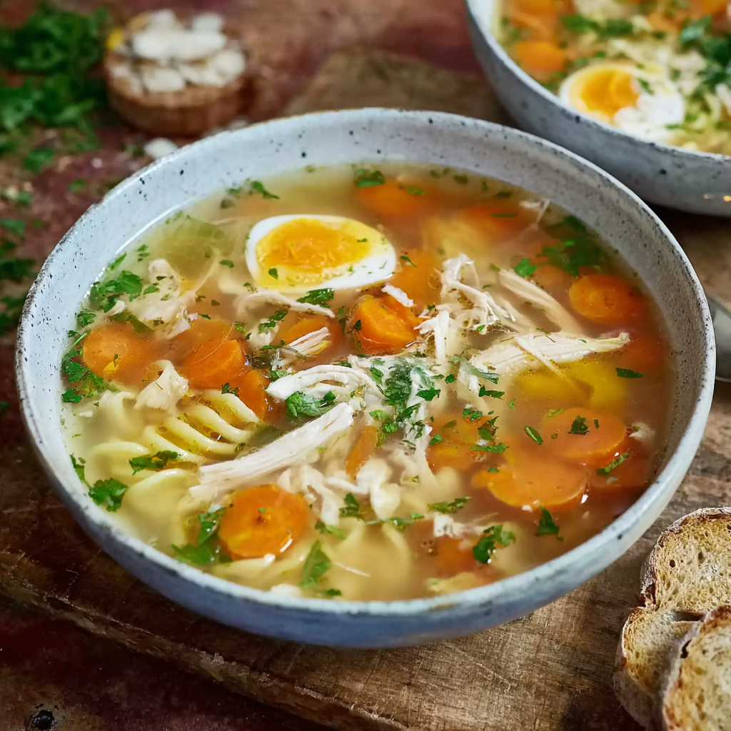 Homemade Chicken Soup (with Noodle & Rice Options)