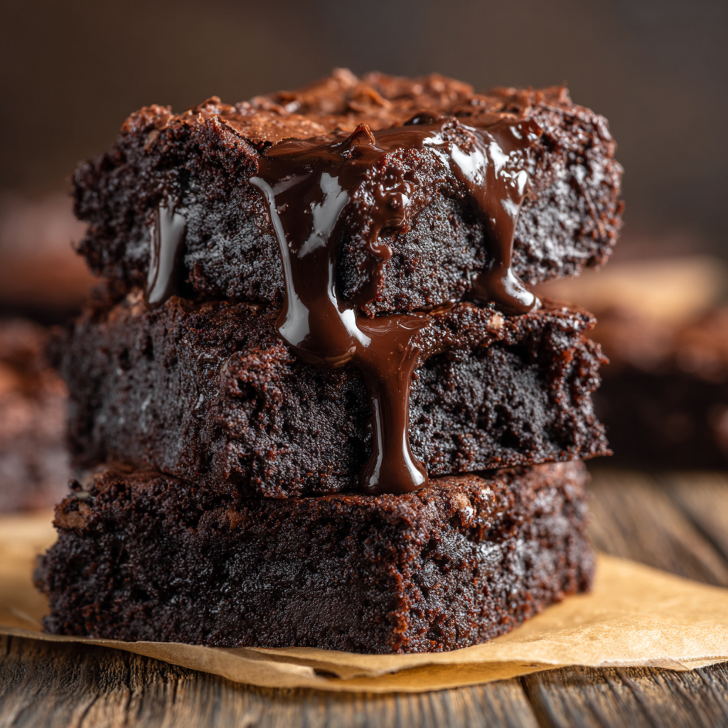single mochi brownie on a plate