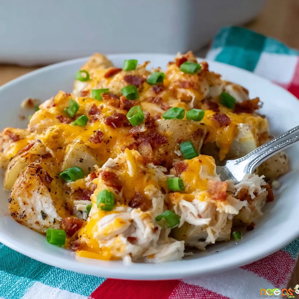 Chicken Bacon Ranch Potato Casserole