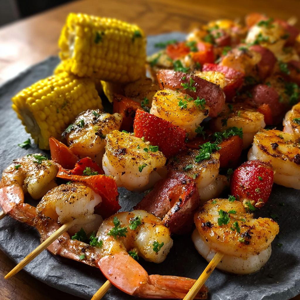 Mixed Seafood Kabobs