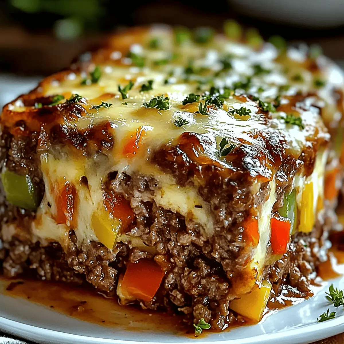 Philly Cheesesteak Meatloaf: Comforting Flavor in Every Bite