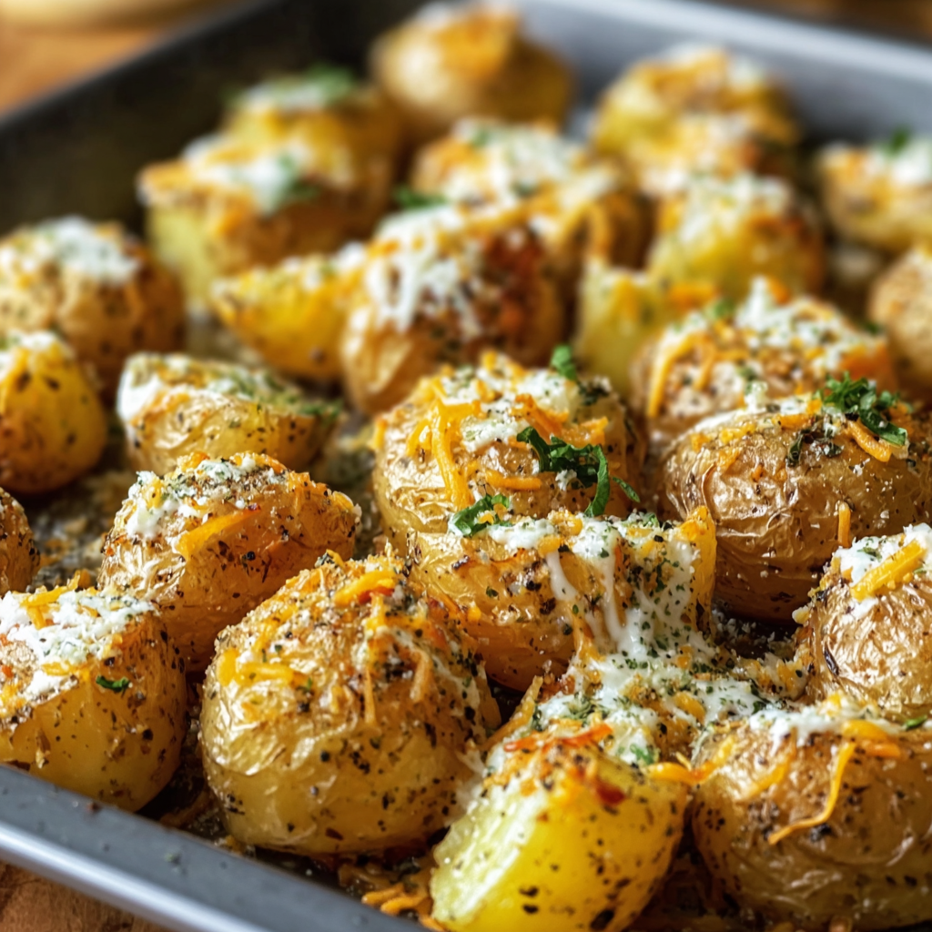 Cheesy Ranch Oven Roasted Potatoes