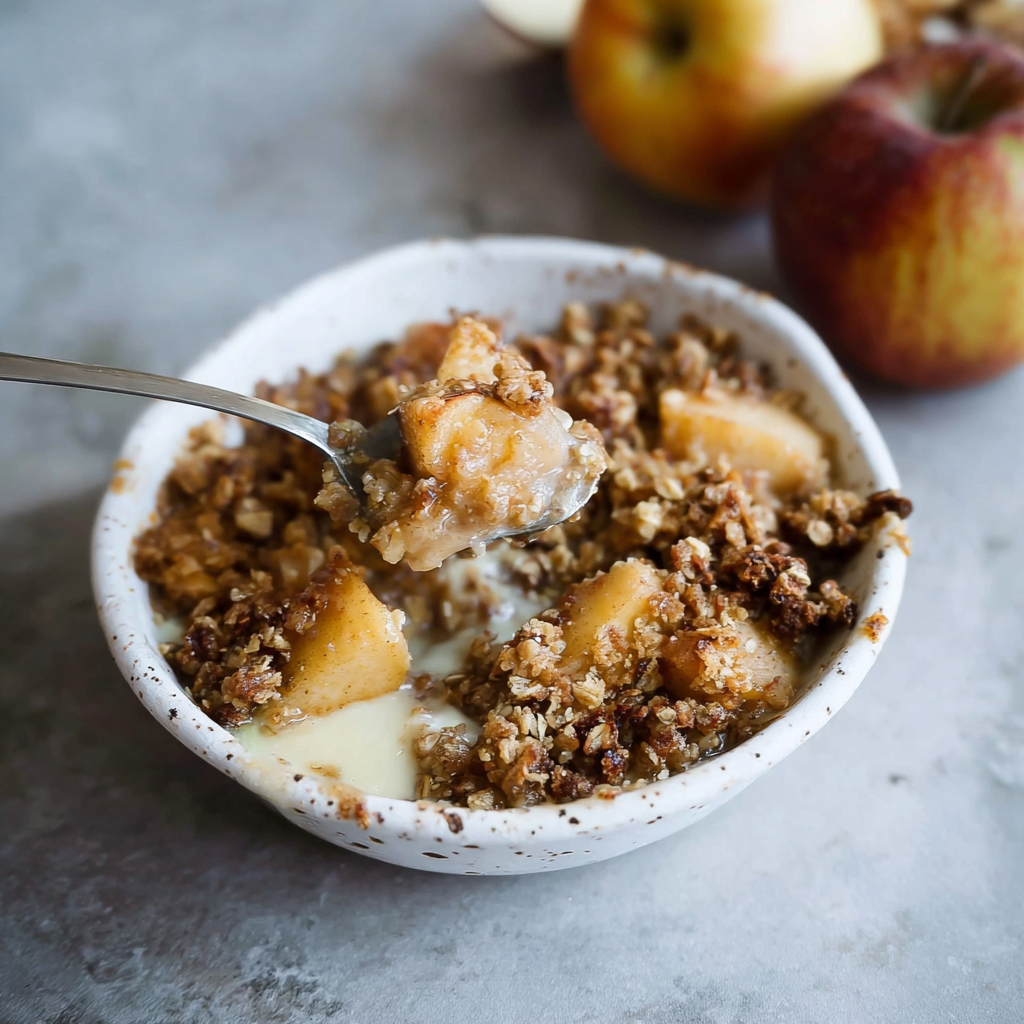 Healthy Breakfast Apple Crumble