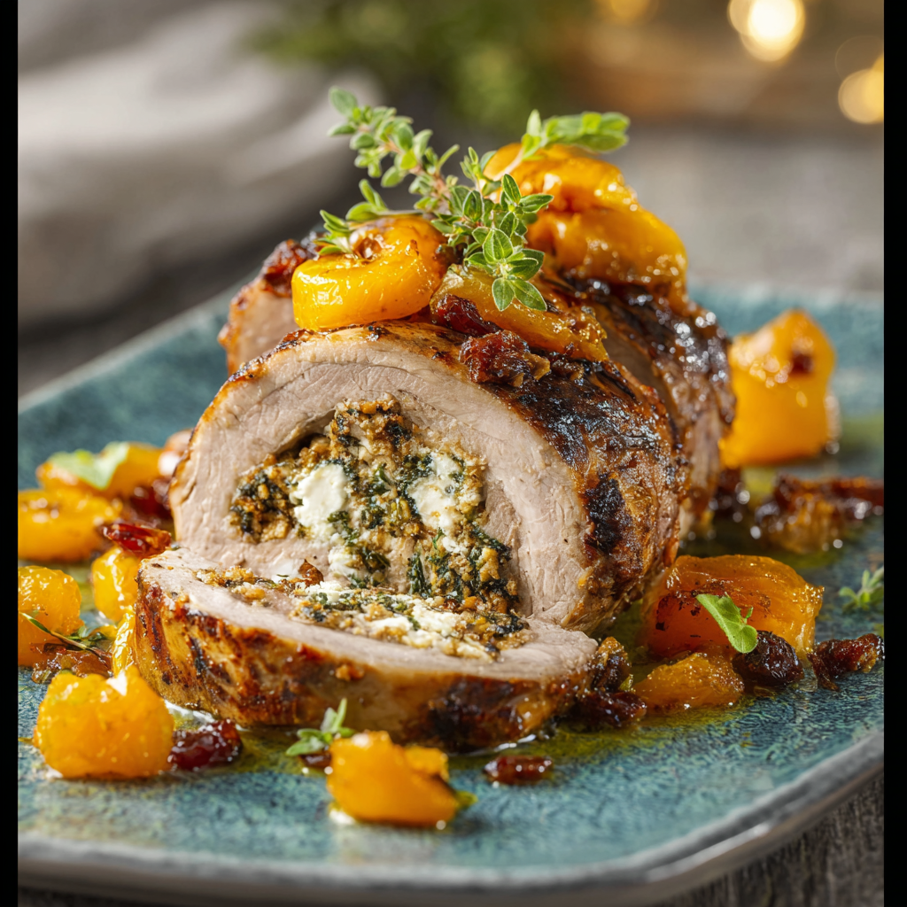 Stuffed Pork Tenderloin (With Balsamic Glaze!)